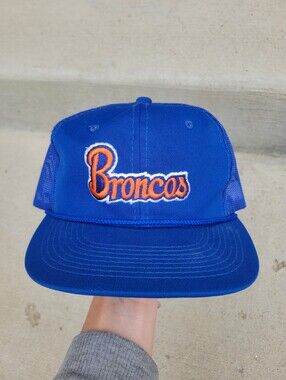 Vintage Denver Broncos Rope Trucker Hat Mesh 6 Panel OS Adjustable
